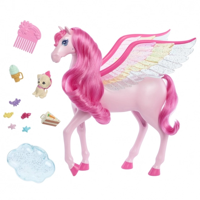 Figurka Barbie magiczny Pegaz ze światłami i dźwiękami