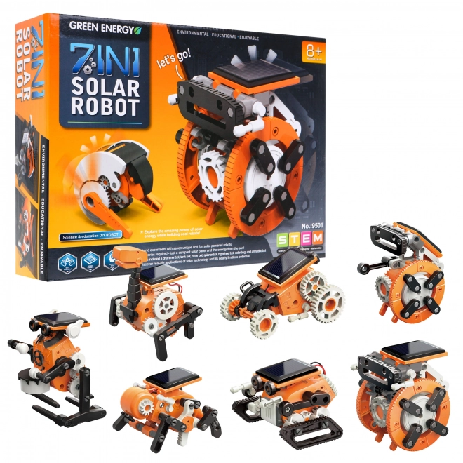Zestaw solarnych robotów 7w1 do budowy dla dzieci 8+ Funkcje interaktywne