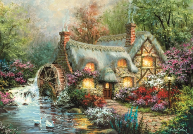 Puzzle 1500 elementów Kompaktowa przystań na wsi