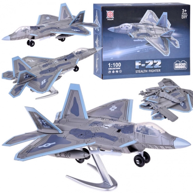 Klocki Budowlane Myśliwiec F-22