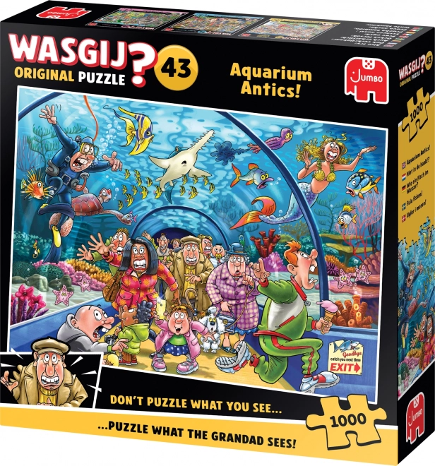 Jumbo puzzle Wasgij zabawy w akwarium 1000 elementów