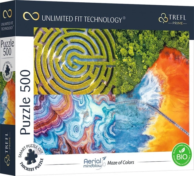 Puzzle TREFL UFT Aerial Mindblow: labirynt kolorów 500 elementów