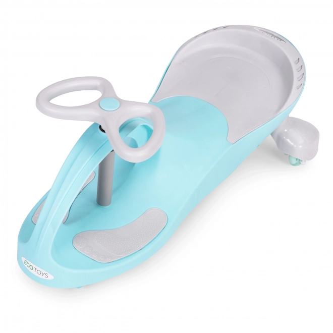 Dziecięcy samochód z świecącymi kołami niebieski Ecotoys