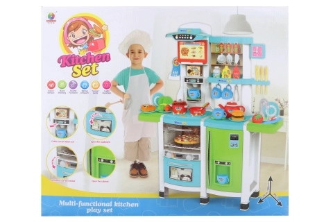 Kuchnia niebieska 100 cm na baterie i na wodę