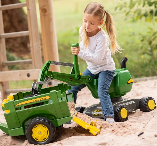 Dziecięca koparka na kołach John Deere