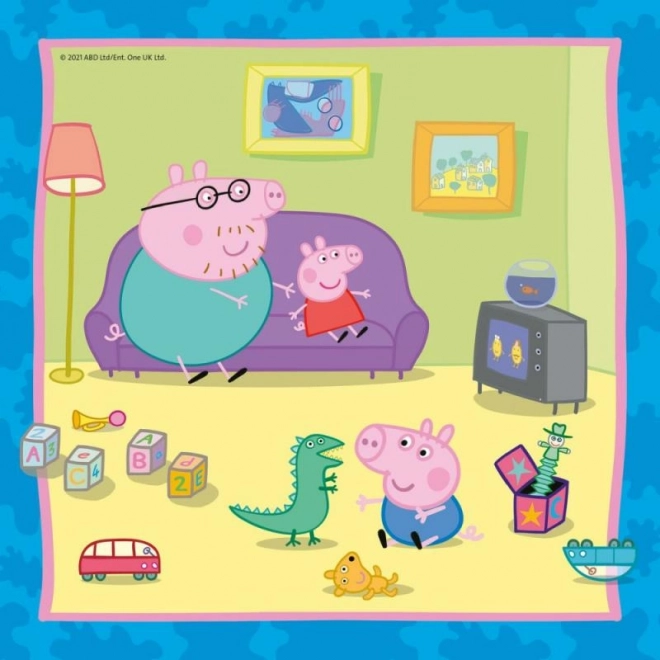Puzzle Świnka Peppa 3x49 kawałków