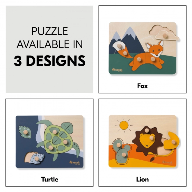 Drewniane puzzle - żółw