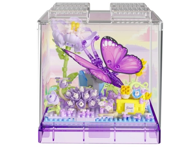Zestaw do budowy mini KOCO Motylek plastik 471 szt. w pudełku 11x12x11cm