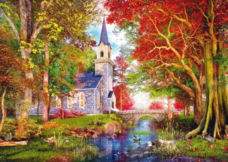 Puzzle Jesienna kaplica 1000 elementów SCHMIDT