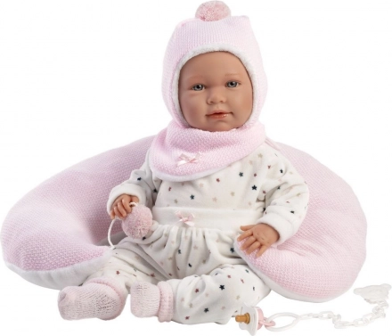 płacząca lalka Mimi z poduszką rogal 42 cm