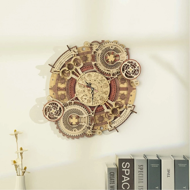 RoboTime 3D drewniane mechaniczne puzzle Zegar z kalendarzem