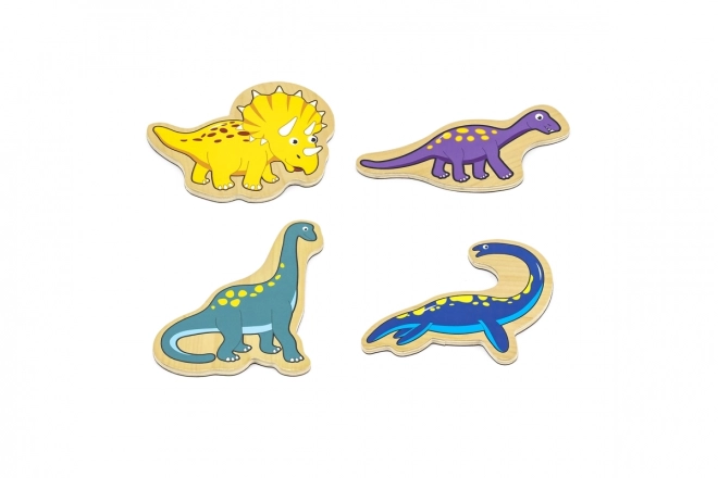Drewniane magnesy 20 szt. - dinozaury