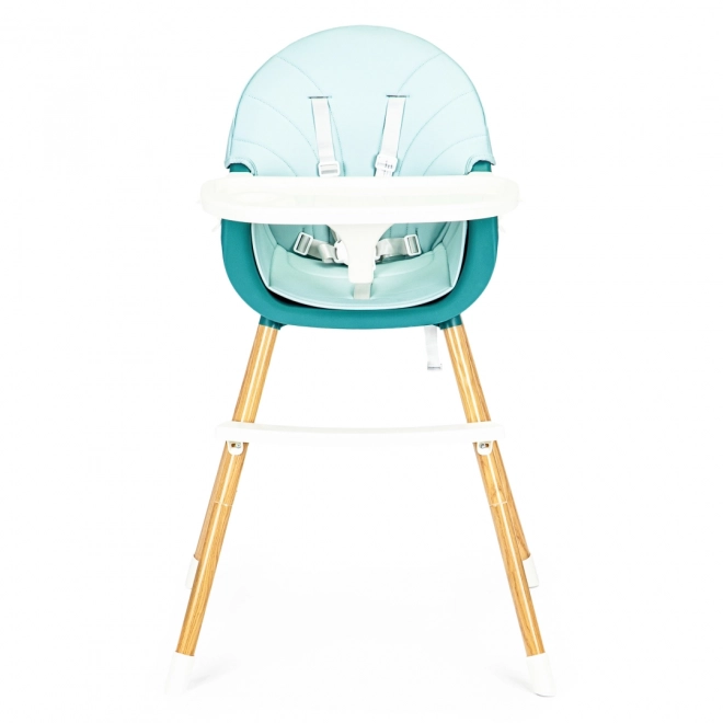 Ecotoys Krzesełko do karmienia 2w1 turkusowe