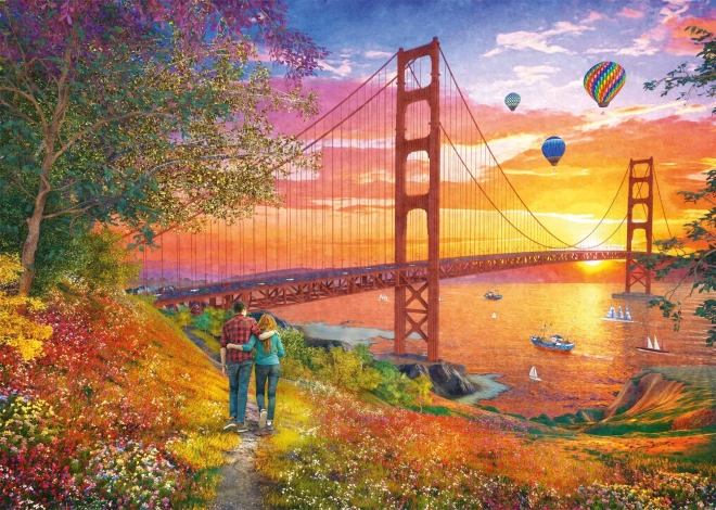 Puzzle Spacer do mostu Golden Gate 2000 elementów