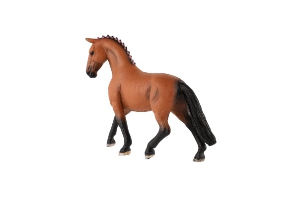 Koń domowy brązowy zooted plast 13cm w woreczku
