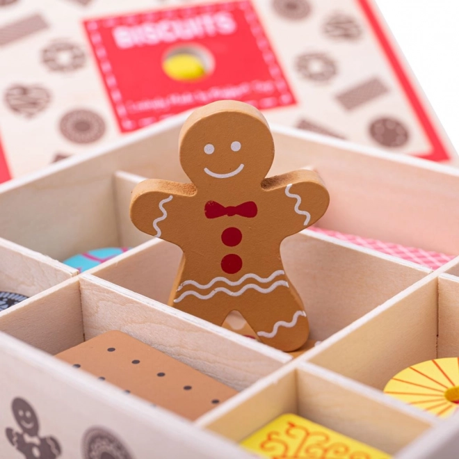 Bigjigs Toys Pudełko z drewnianymi ciastkami