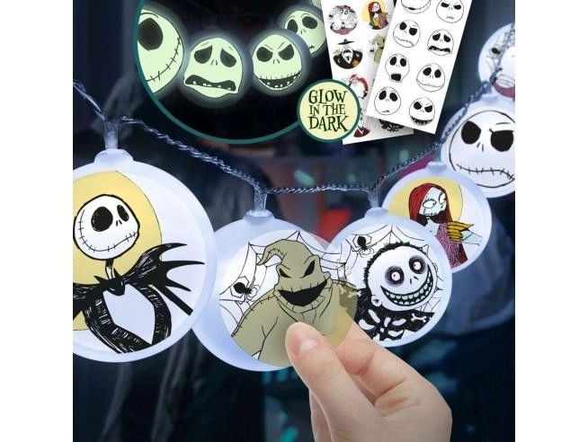 Świąteczny łańcuch świetlny z motywem Nightmare Before Christmas