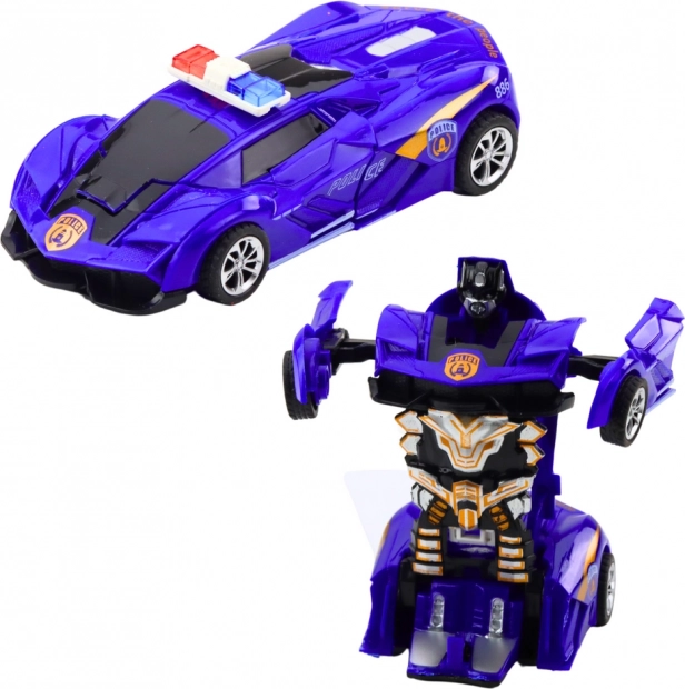 Auto robot 2w1 sportowy wóz policyjny