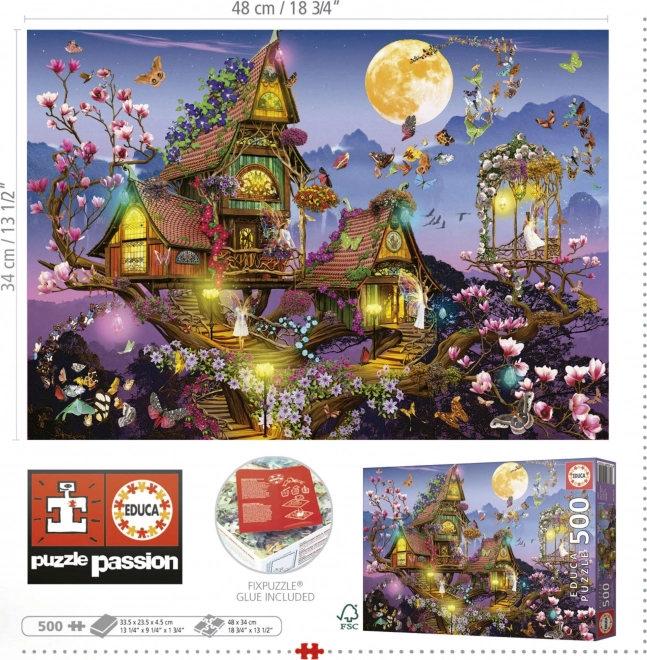 EDUCA Puzzle Domek wróżek 500 elementów