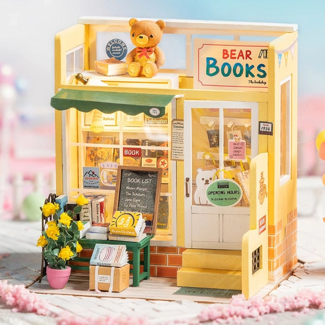Księgarnia - Miniaturowy domek dla lalek do samodzielnego montażu