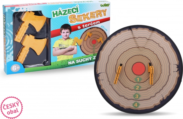 Rzucane toporki dla dzieci z tarczą 45 cm