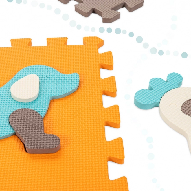 Kolorowe piankowe puzzle ze zwierzętami i kojcem - 25 sztuk