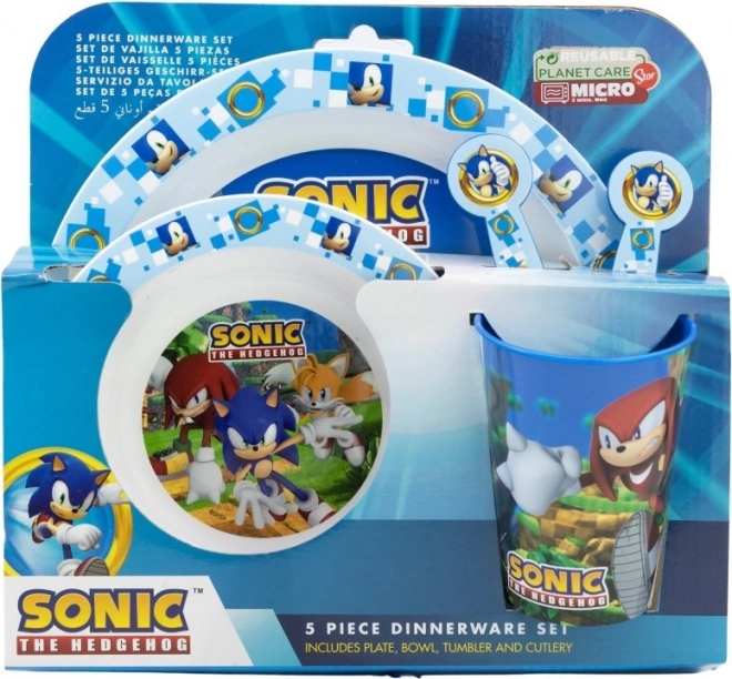 Dziecięcy zestaw do jedzenia Sonic 5w1