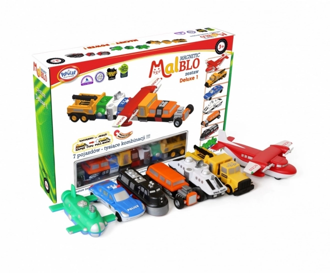 Malblo Magnetyczne pojazdy deluxe 1 zestaw