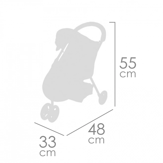 DeCuevas 90280 Sportowy wózek dla lalek trójkołowy COCO 2024 - 55 cm