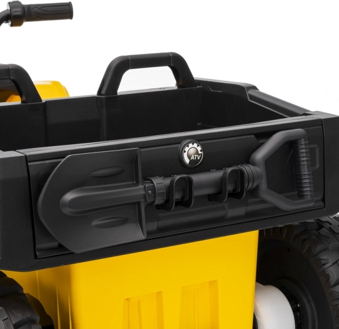 Żółty sportowy dziecięcy quad TX ATV