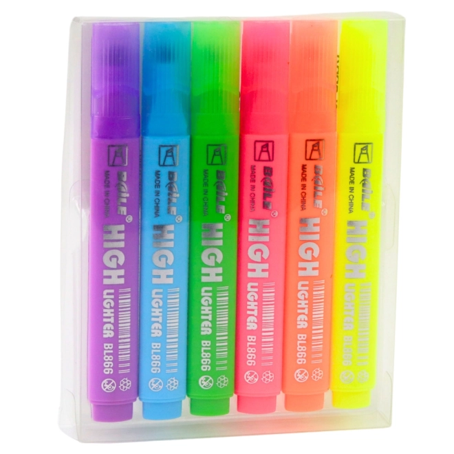 Zestaw fluorescencyjnych zakreślaczy 6 szt.