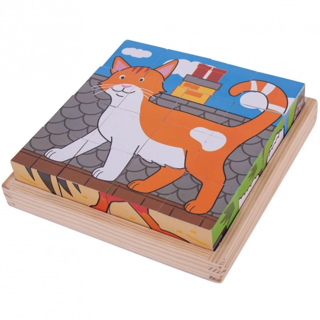 Bigjigs Toys Obrazkowe klocki farma