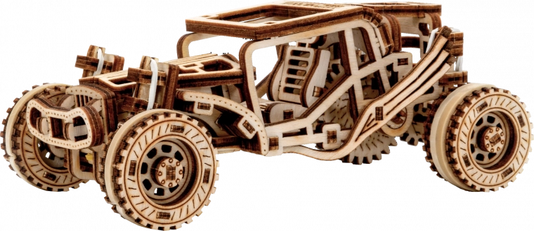 Drewniane puzzle 3D WOODEN CITY Buggy – model mechaniczny 1:32
