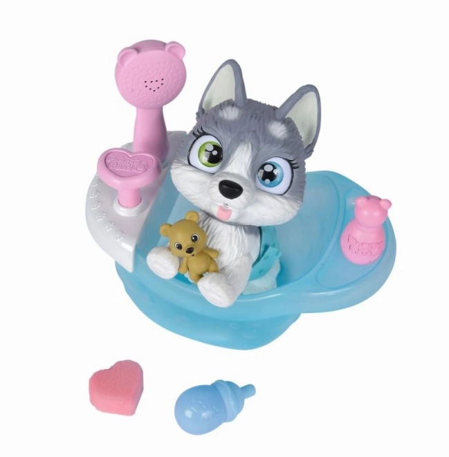 Piesek Husky Pamper Petz w wannie