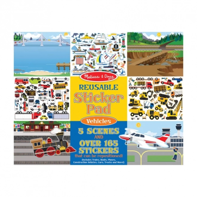 Melissa & Doug - wielokrotnego użytku naklejki Pojazdy