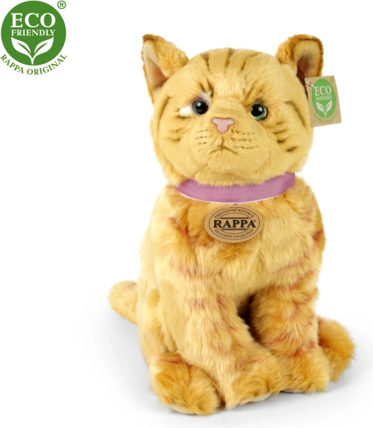 Rappa Pluszowy kot brązowy 25 cm ekologiczny