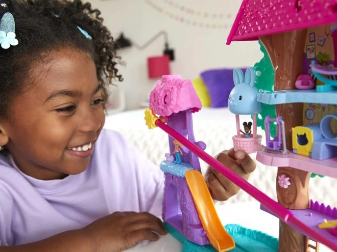 Polly Pocket Zestaw figurek Zwierzęce przygody Domek na drzewie