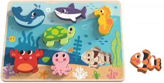 Drewniane puzzle Świat morza dla dzieci TOOKY TOY