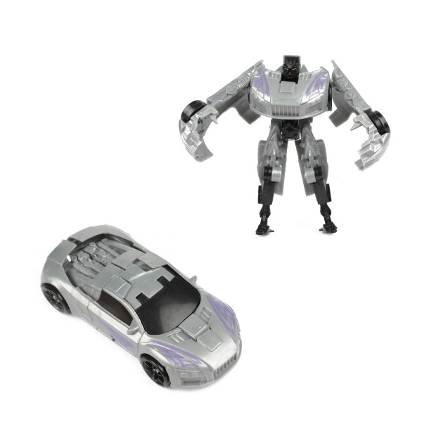 Transformer auto/robot plastik 10 cm mix kolorów w plastikowym pudełku 5x10,5 cm