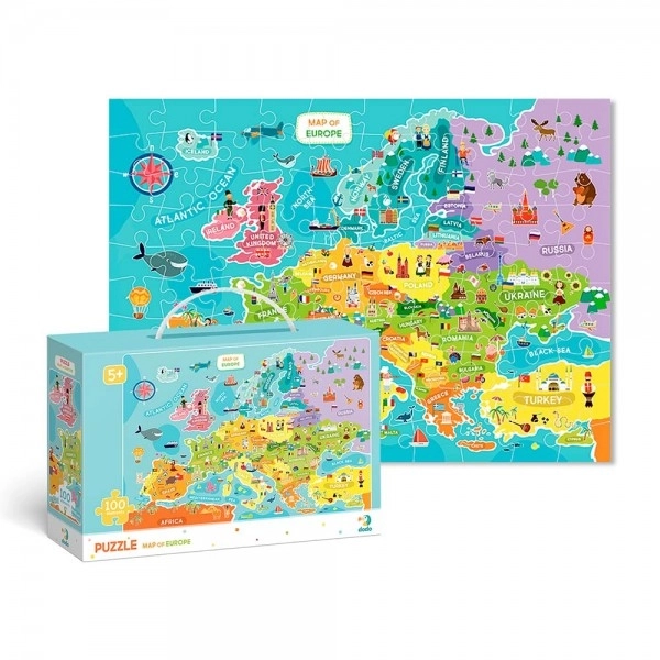 Puzzle Mapa Europy -100 elementów