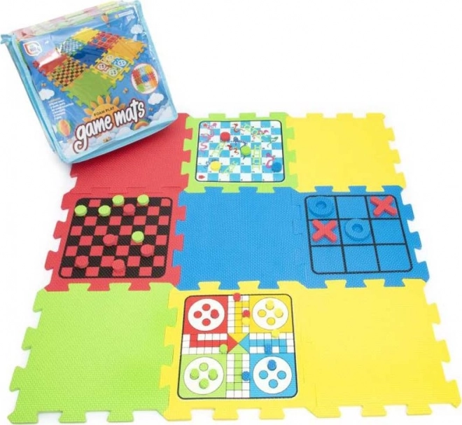 Piankowe puzzle z grami planszowymi 26,5 × 26,5 cm