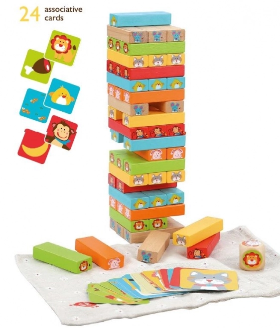 Lucy & Leo „Zgadnij, kto“ - dziecięca drewniana gra Jenga