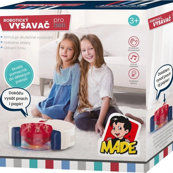 Dziecięcy robotyczny odkurzacz ze światłami i dźwiękami