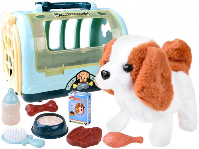 Interaktywny piesek Beagle z wyposażeniem