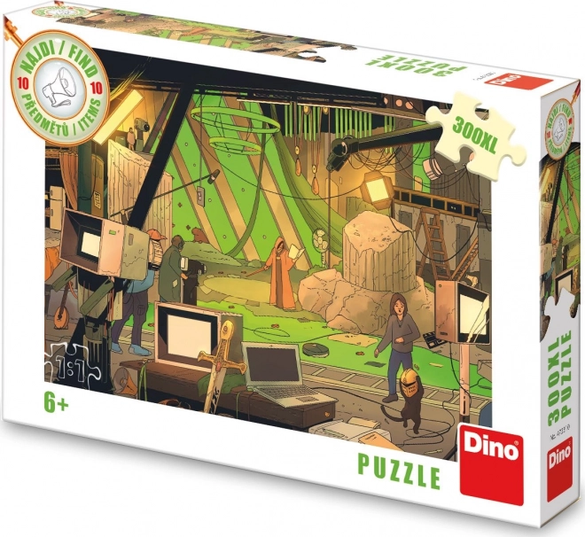 DINO Puzzle Znajdź 10 przedmiotów: Film XL 300 elementów