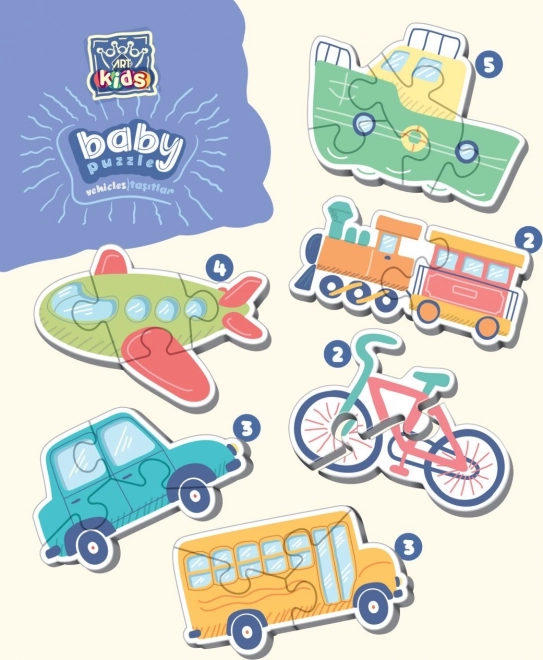 ART PUZZLE Baby Puzzle Środki transportu (2-5 elementów)