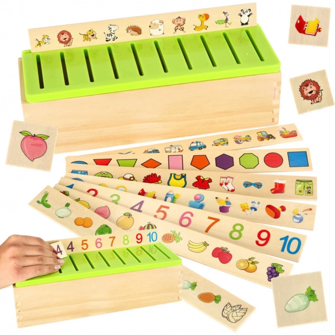 Drewniany Montessori edukacyjny sorter