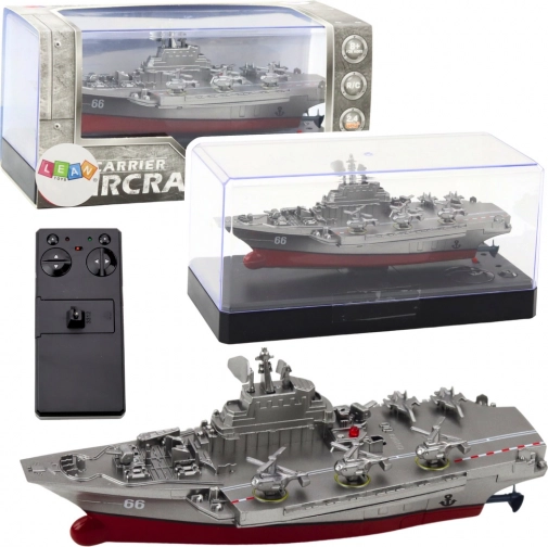Elektryczna łódka zdalnie sterowana RC srebrna 15 cm