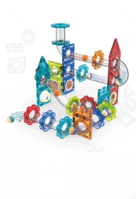 Magnetyczny tor kulkowy z 74 elementami