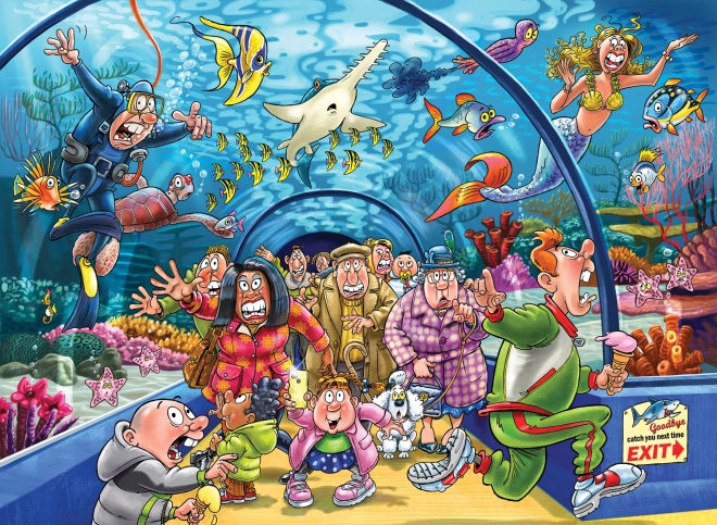 Jumbo puzzle Wasgij zabawy w akwarium 1000 elementów